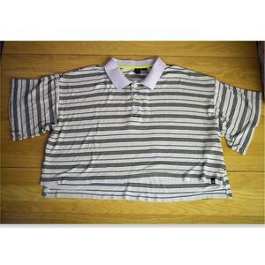 Volcom Womens Size XS 0-2 Cropped Polo Collar Top Streetwear Baggy Oversized EUC